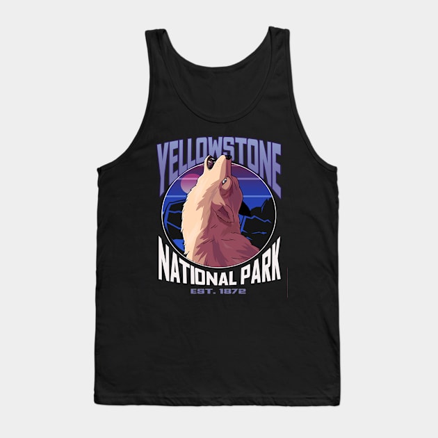 Yellowstone National Park Wolf Tank Top by Noseking